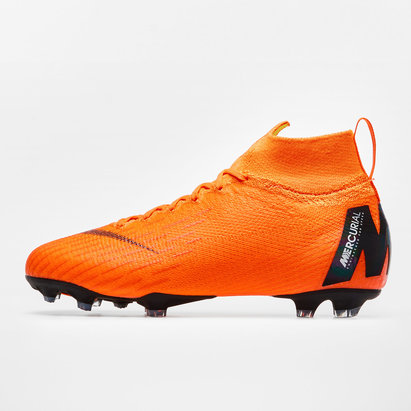 kids orange football boots