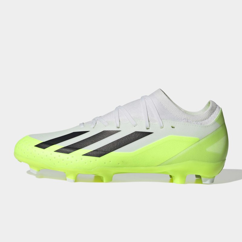 adidas X Crazyfast League Firm Ground Football Boots Wht/Blk/Lemon, £65.00