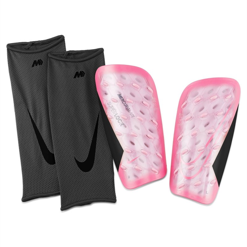 Nike Mercurial Lite SuperLock Shin Guards Black Pink 30.00