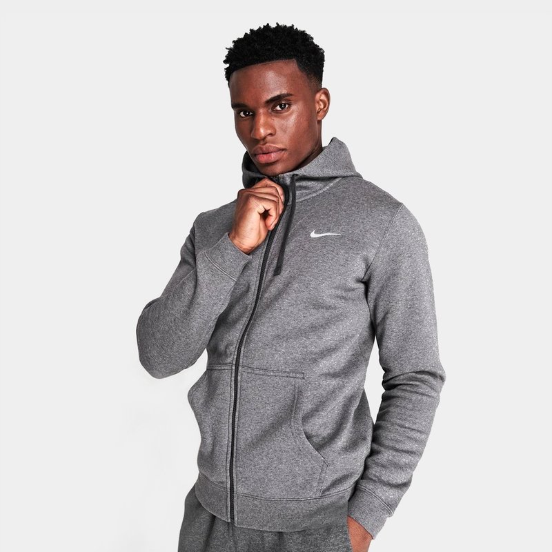 nike men's club full zip hoodie