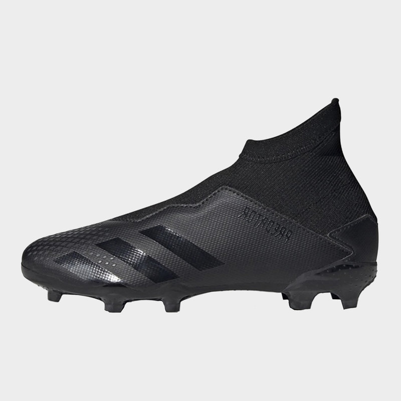 black football boots laceless